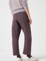 Hush Purple Cordi Barrel Leg Trousera - Image 3 of 5