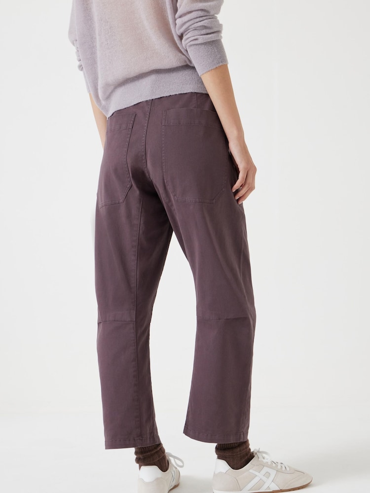 Hush Purple Cordi Barrel Leg Trousera - Image 3 of 5
