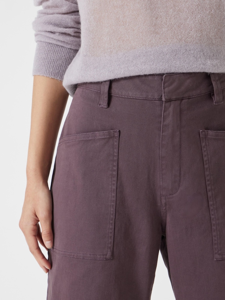 Hush Purple Cordi Barrel Leg Trousera - Image 4 of 5