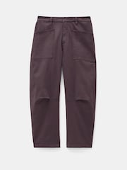 Hush Purple Cordi Barrel Leg Trousera - Image 5 of 5