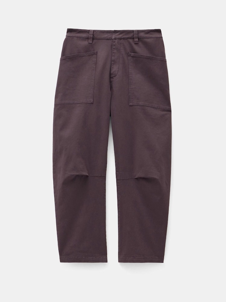 Hush Purple Cordi Barrel Leg Trousera - Image 5 of 5