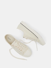 Hush Cream Light Finley Canvas Trainers - Image 4 of 5