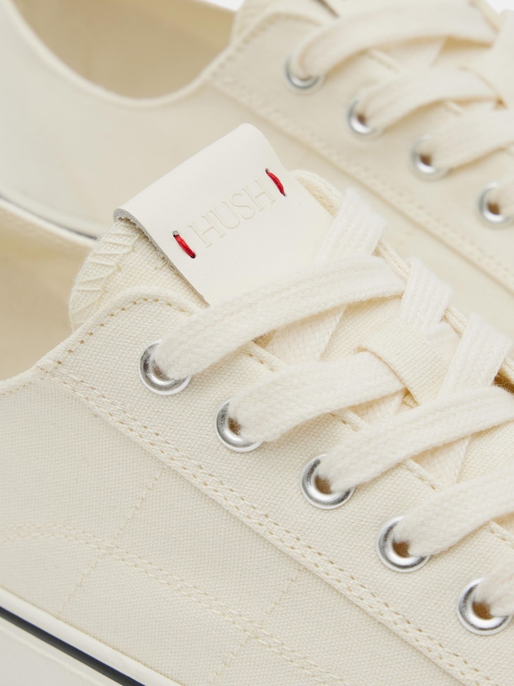 Hush Cream Light Finley Canvas Trainers - Image 5 of 5
