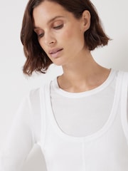 Hush White Double Layer Long Sleeve Top - Image 4 of 5