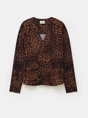 Hush Animal Leopard Print V-Neck Blouse - Image 5 of 5