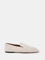 Hush Cream Square Toe Leather Loafers - Image 3 of 5