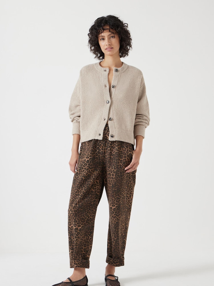 Hush Cream Button Front Rib Cardigan - Image 2 of 5