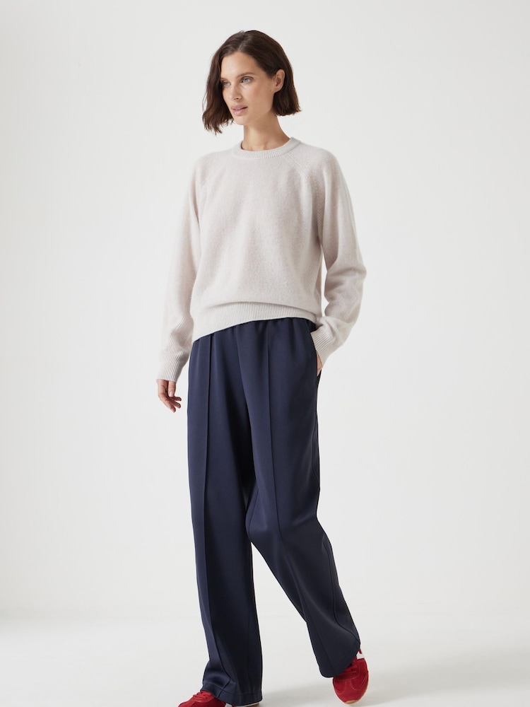 Hush Cream Jasmine Cashmere Rib Detail Jumper - Image 2 of 5