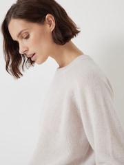 Hush Cream Jasmine Cashmere Rib Detail Jumper - Image 4 of 5