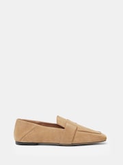 Hush Natural Square Toe Leather Loafers - Image 4 of 6