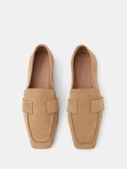 Hush Natural Square Toe Leather Loafers - Image 6 of 6