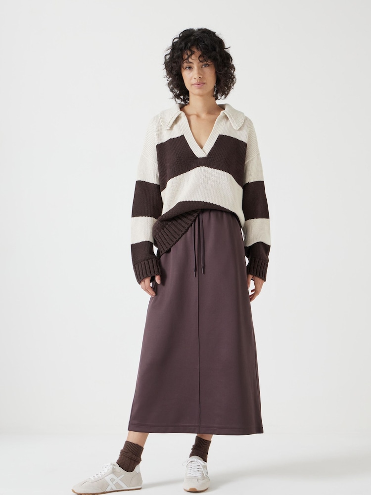 Hush Brown Harrison Pintuck Jersey Skirt - Image 1 of 5