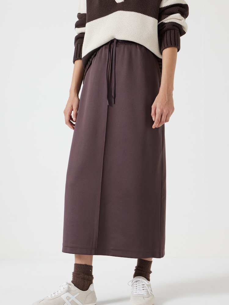Hush Brown Harrison Pintuck Jersey Skirt - Image 2 of 5