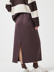 Hush Brown Harrison Pintuck Jersey Skirt - Image 3 of 5