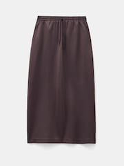 Hush Brown Harrison Pintuck Jersey Skirt - Image 5 of 5