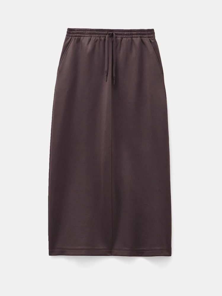 Hush Brown Harrison Pintuck Jersey Skirt - Image 5 of 5