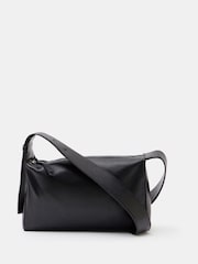 Hush Black 100% Cotton Cleo Minimal Leather Cross-Body Bag - Image 1 of 5