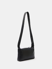 Hush Black 100% Cotton Cleo Minimal Leather Cross-Body Bag - Image 2 of 5