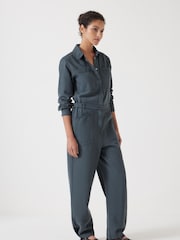 Hush Grey Aviator Jumpsuit - Image 4 of 6