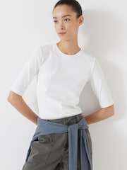 Blanco - Hush Slim Fit Ribbed T-Shirt - Imagen 1 de 5
