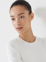 Blanco - Hush Slim Fit Ribbed T-Shirt - Imagen 3 de 5