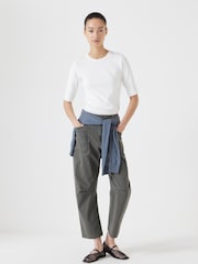 Blanco - Hush Slim Fit Ribbed T-Shirt - Imagen 4 de 5