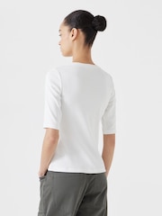 Blanco - Hush Slim Fit Ribbed T-Shirt - Imagen 5 de 5
