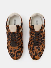 Hush Animal Print Hair On Leather Trainers - Image 5 of 5