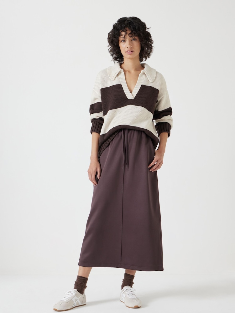 Natural - Hush Knitted 100% Cotton Striped Rugby Jumper - Imagen 2 de 5 Natural - Hush Knitted 100% Cotton Striped Rugby Jumper - Imagen 2 de 5