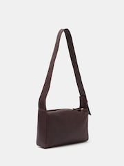 Hush Red 100% Cotton Cleo Minimal Leather Cross-Body Bag - Image 2 of 4