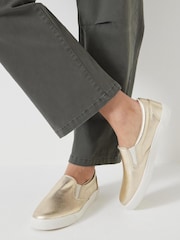 Hush Gold Gili Slip On Trainers - Image 2 of 5