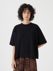 Hush Black Romina Heavyweight 100% Cotton T-Shirt - Image 1 of 5