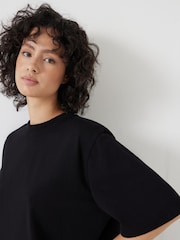 Hush Black Romina Heavyweight 100% Cotton T-Shirt - Image 4 of 5