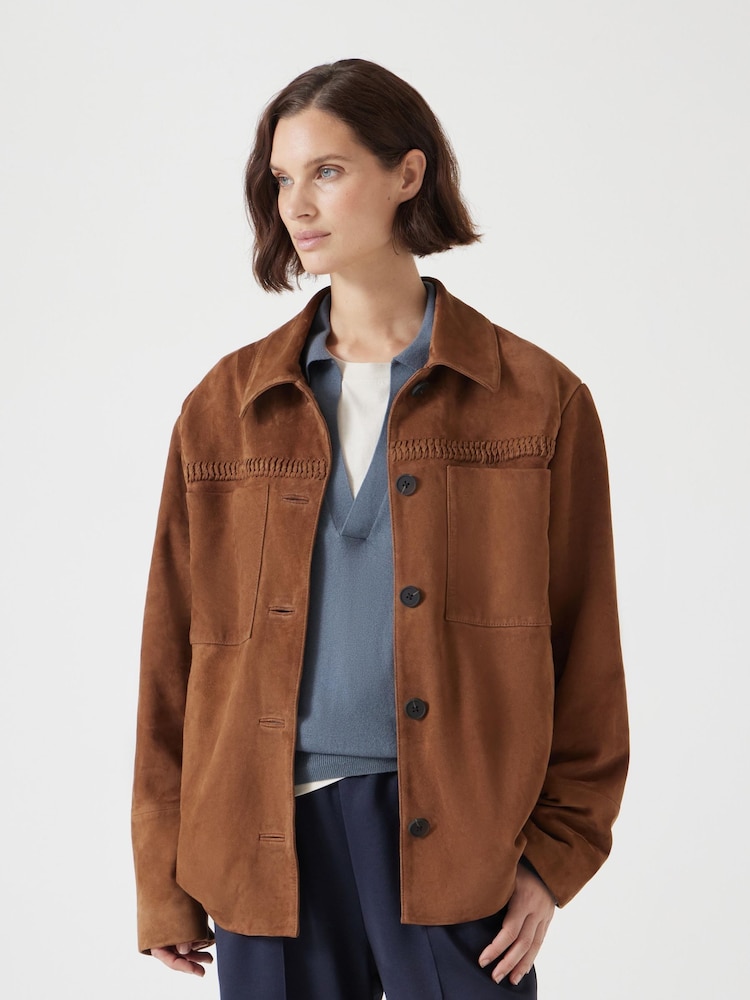 Hush Brown Suede Jacket - Image 1 of 5
