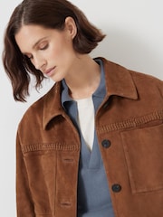 Hush Brown Suede Jacket - Image 4 of 5