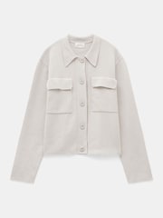 Hush Cream Knitted Button Through Shirt Jacket - Image 5 of 5
