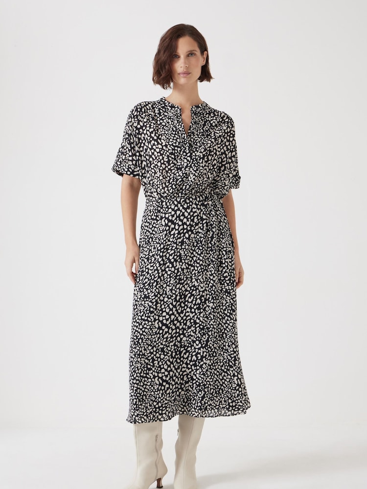 Hush Animal Printed Short Sleeve Midi Shirt Dress - Image 1 of 5