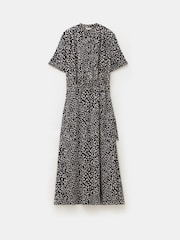 Hush Animal Printed Short Sleeve Midi Shirt Dress - Image 5 of 5