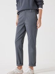 Hush Blue 100% Cotton Tanya Tapered Chinos - Image 2 of 5