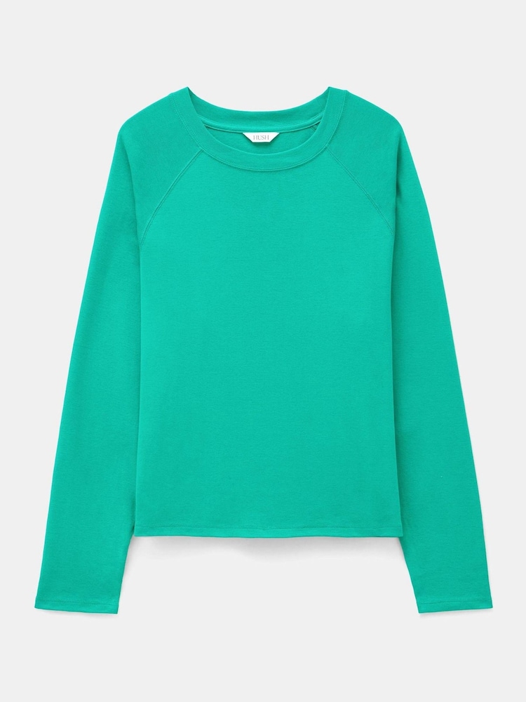 Verde azulado - Hush Matilda 100% Cotton Raglan T-Shirt - Imagen 2 de 5