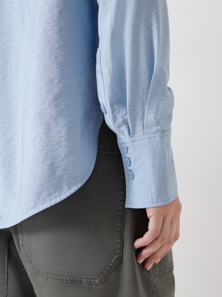 Hush Blue Long Sleeve Relaxed Shirt - Image 4 of 5
