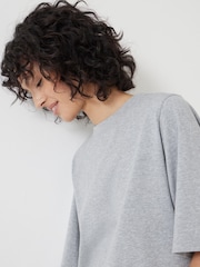 Hush Grey Romina Heavyweight 100% Cotton T-Shirt - Image 4 of 5