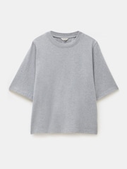 Hush Grey Romina Heavyweight 100% Cotton T-Shirt - Image 5 of 5