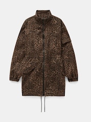 Hush Animal Print 100% Cotton Utility Parka Jacket - Image 7 of 7
