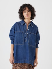 Hush Blue Denim Pullover Shirt - Image 1 of 5