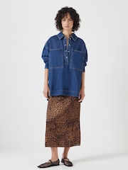 Hush Blue Denim Pullover Shirt - Image 2 of 5