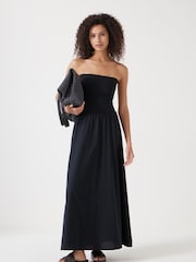 Hush Black 100% Cotton Tube Maxi Dress - Image 1 of 6