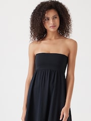 Hush Black 100% Cotton Tube Maxi Dress - Image 4 of 6