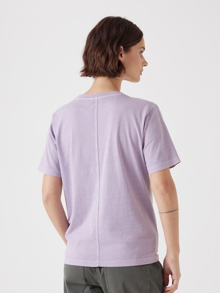 Hush Purple 100% Cotton Rosie Regular Fit T-Shirt - Image 3 of 5