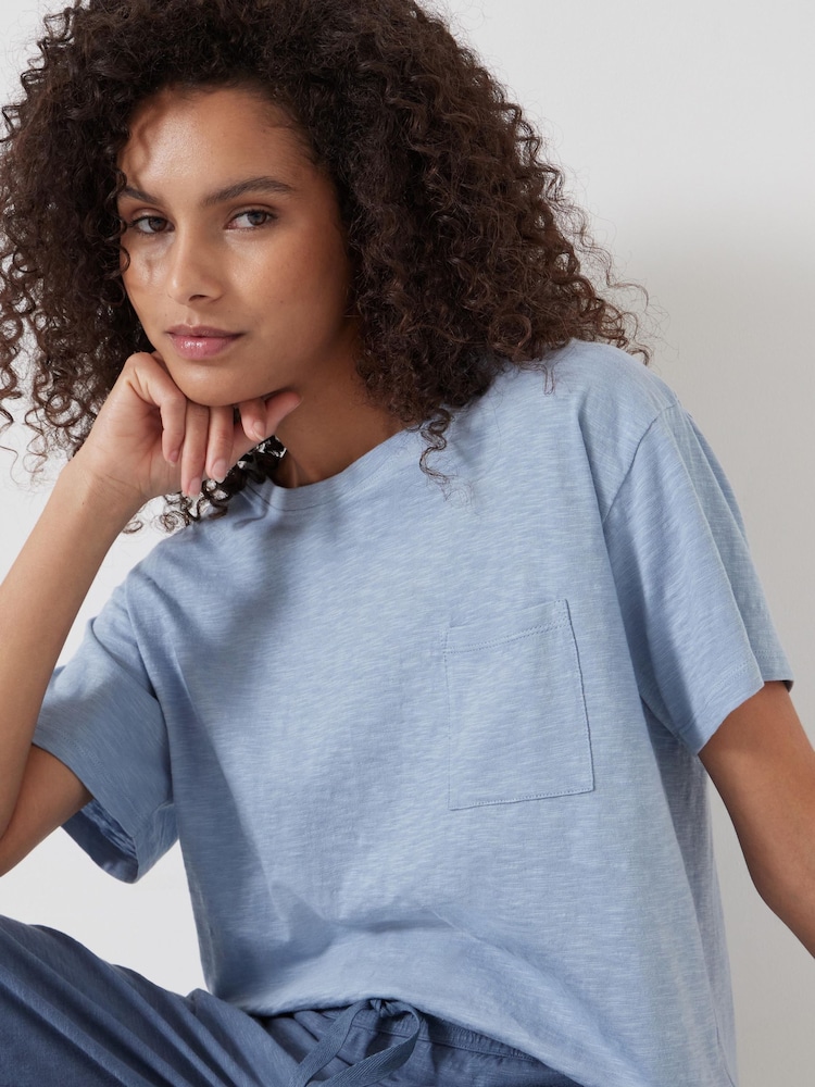 Hush Blue Mila 100% Cotton Culottes Pyjamas - Image 4 of 5